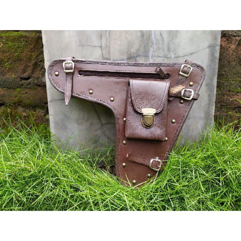 TAS ONTEL PISTOL - TAS PISTOL SEPEDA ONTHEL ONTEL ONTA - TAS KULIT PISTOL SEPEDA ONTA UNTO KEBO
