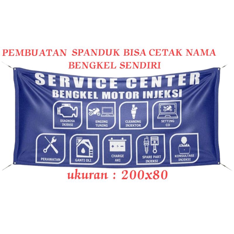 REQUEST BIKIN SPANDUK NAMA BENGKEL SENDIRI