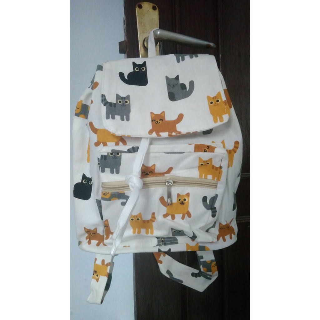 Tas ransel mini bahan kanvas