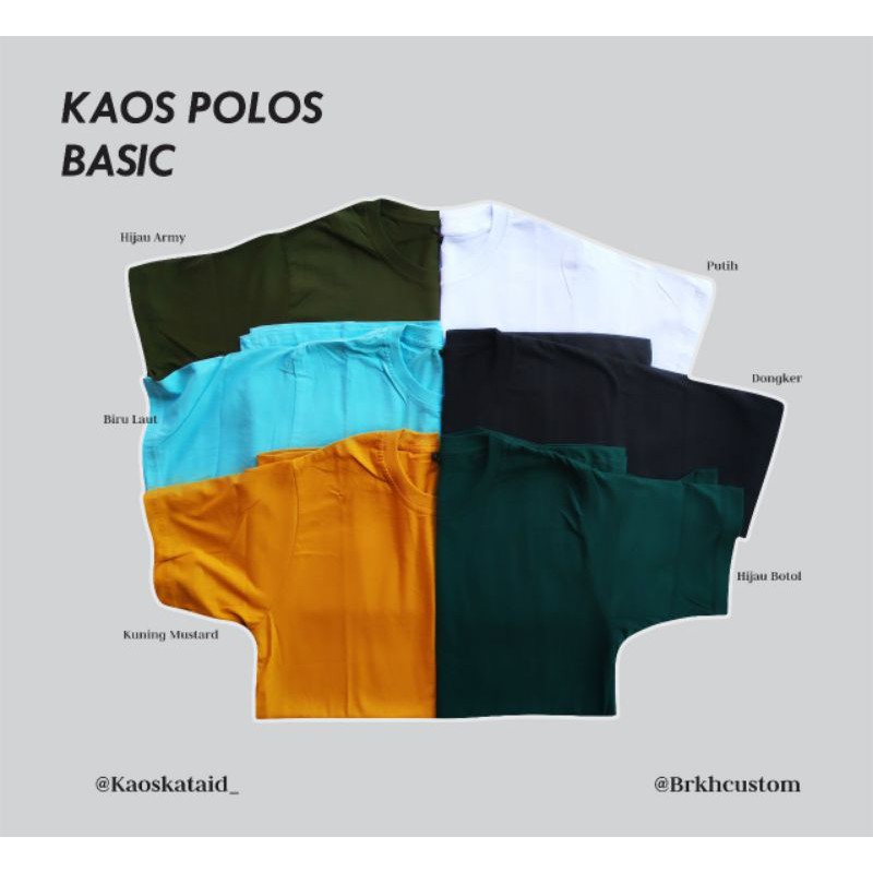 KAOS POLOS KATUN COMBAD 30S MURAH