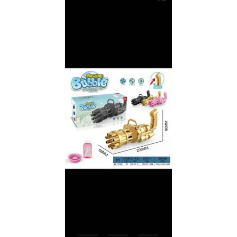 Mainan Buble Elektrik Gatting Gun/Machine Gun Elextrik Bubble Mainan Anak