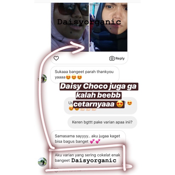 Daisy Organic Chocolate Facemask Face Mask Masker BPOM Original