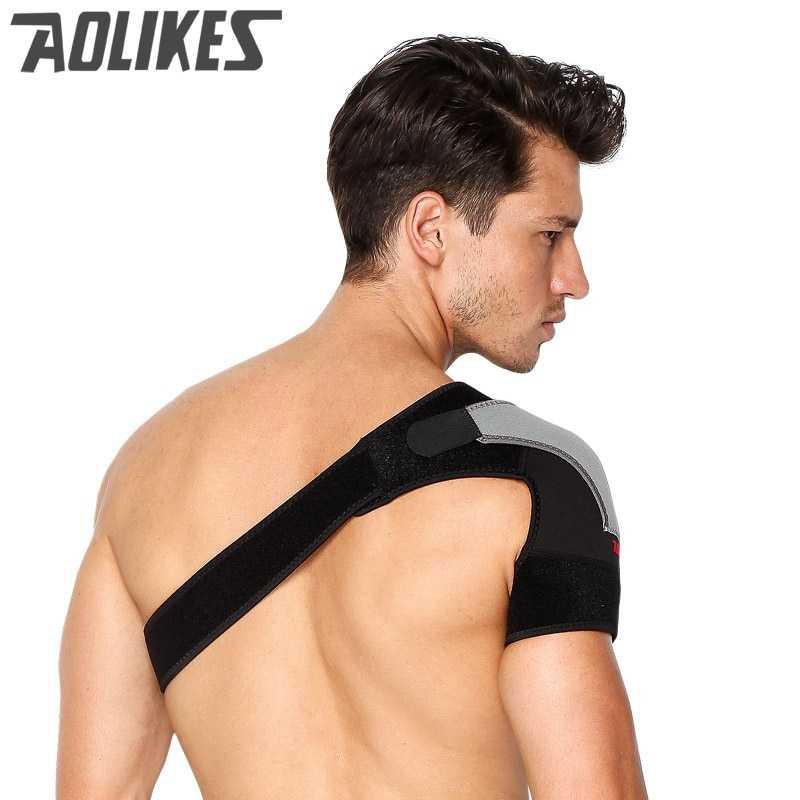 AOLIKES Back Shoulder Support Brace Guard Wrap Belt Fitness - HJ-1697