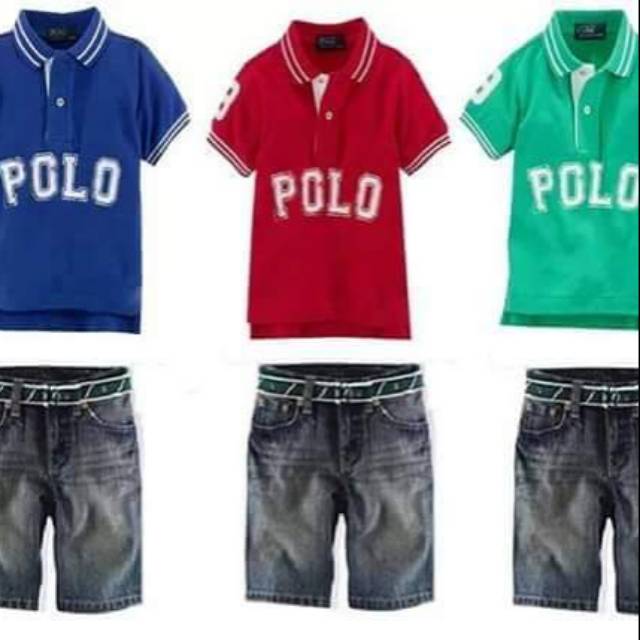 Baju Setelan POLO RALPH LAUREN Anak Laki Laki Impor ukuran 2-7tahun