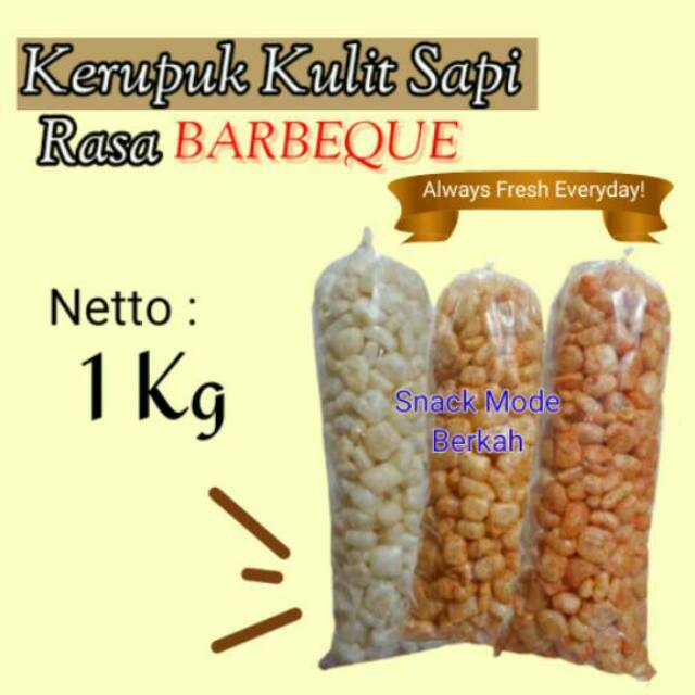 

Kerupuk Kulit Sapi Matang Rasa Asin 1KG / krupuk rambak sapi / krecek jangek / dorokdok