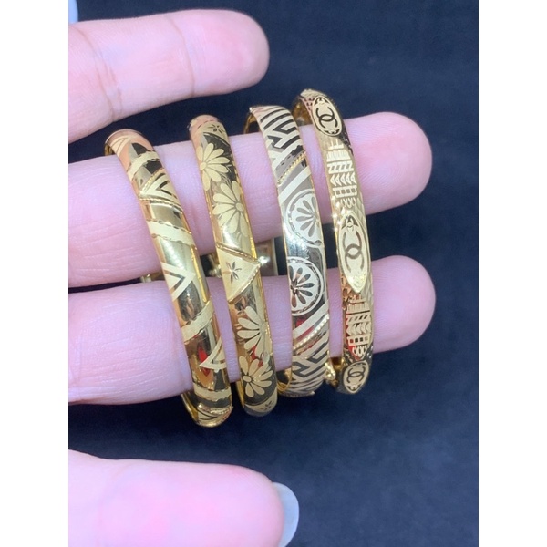 Gelang emas model bulat emas asli kdr 700 lokal medan