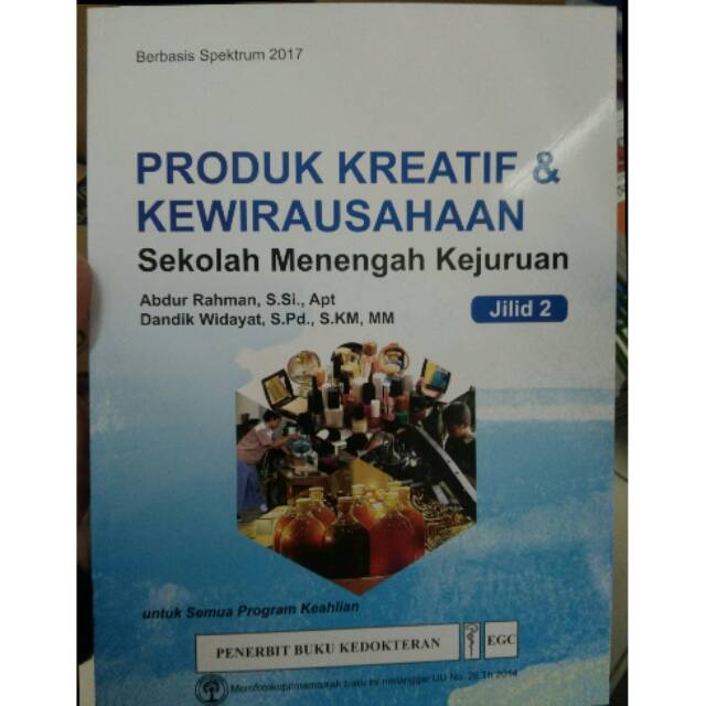 Produk Kreatif Dan Kewirausahaan Jilid 2 Untuk Smk Abdur Rahman Dkk Shopee Indonesia