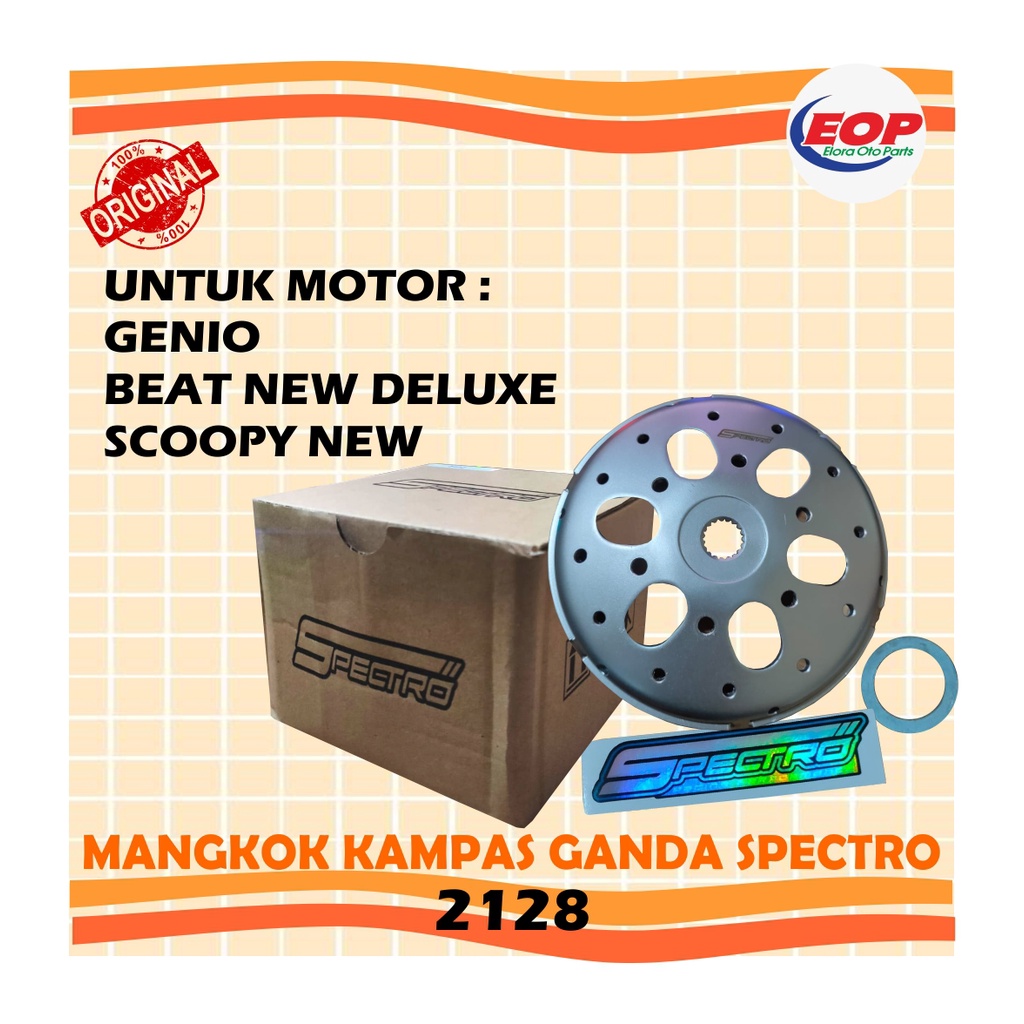 Mangkok Kampas Ganda Original Spectro Genio Beat Deluxe Scoopy 2128