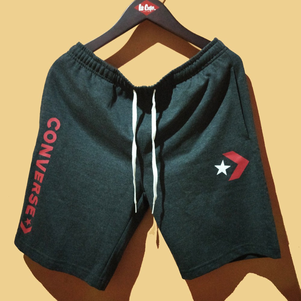 Celana Unisex Olahraga Pendek Converse Star Chevron Short Pant Black ORIGINAL