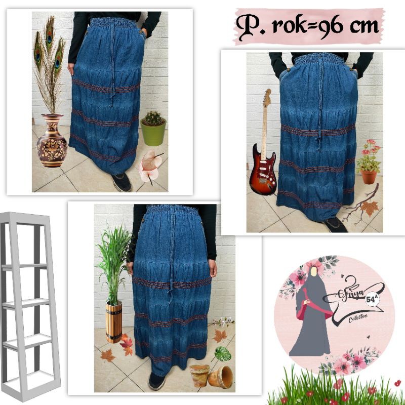ROK JEANS KLOK PANJANG PREMIUM TERBARU KEKINIAN