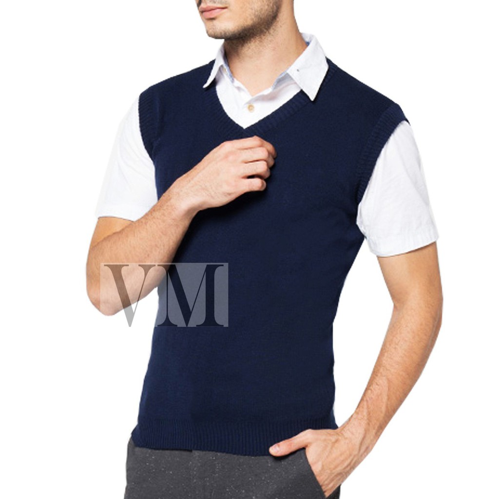 sweater vest and polo shirt
