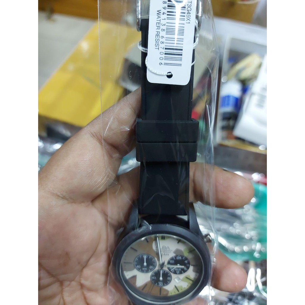 Alba Quartz AT3G49X1 Chronograph Black Rubber - Jam Tangan Pria AT3G49