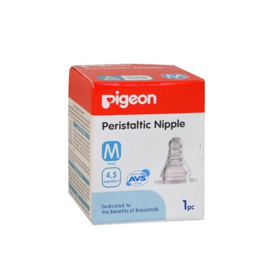 Pigeon Peristaltic Nipple Slim Neck 1 Pcs Size M