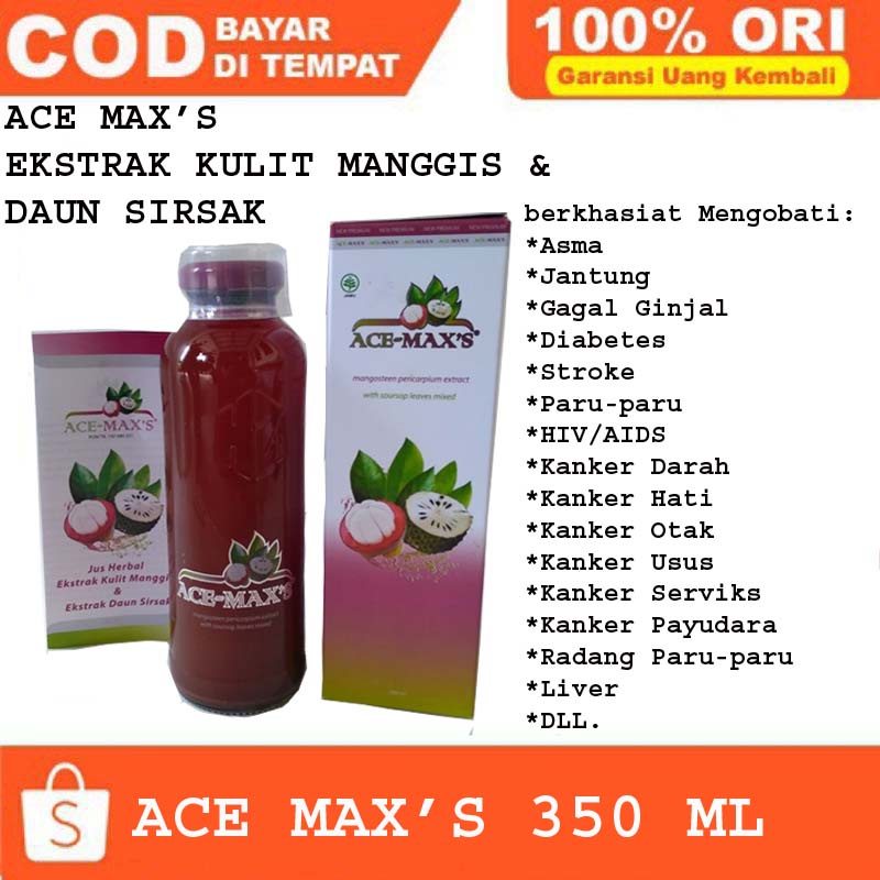 

Ace Max's jus kulit manggis dan daun sirsak 350 ml