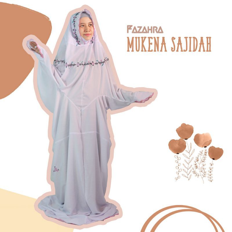MUKENA SAJIDAH (mukena terusan/lajuran) by fazahra_collection