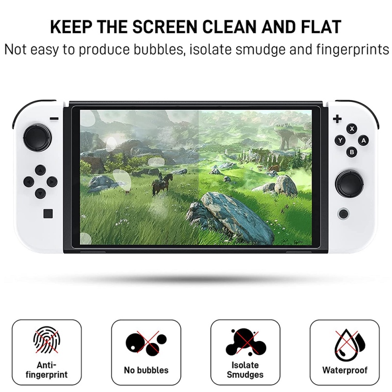 2pcs Pelindung Layar Tempered Glass Oled 9h Hd Untuk Nintendo Switch Oled