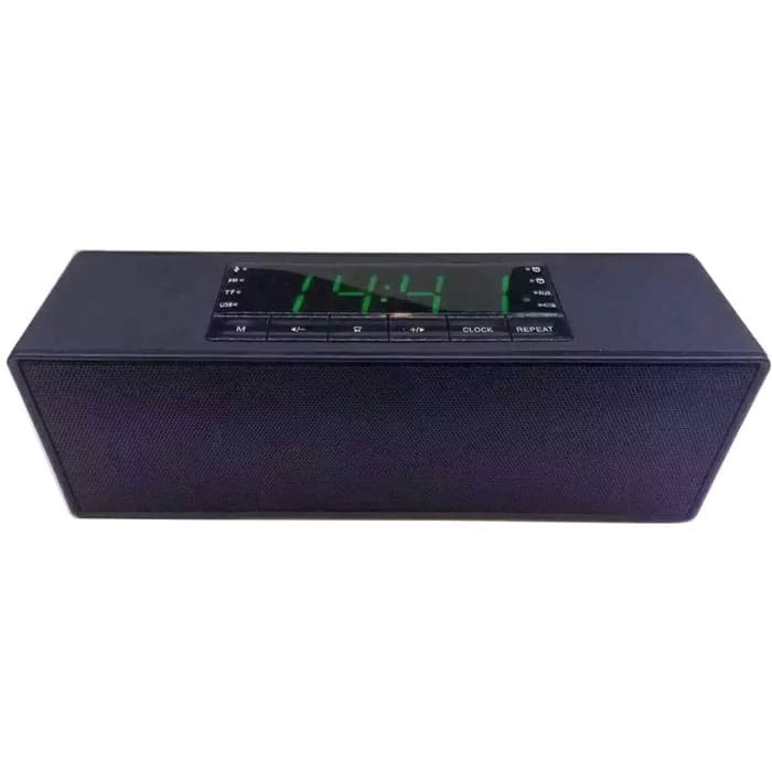 Speaker Bluetooth Portable LCD Digital Clock   Black