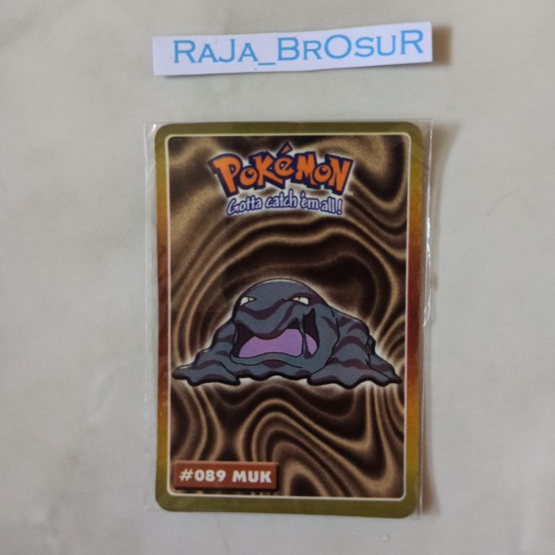 Kartu Stiker Mainan Jadul Langka Pokemon Indigo League-Kanto Region Gen1 Hadiah Cup Cup Pop CuCu Pop