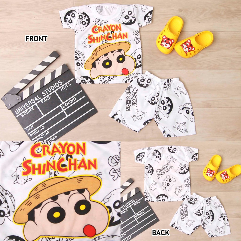 Jikialiang - SETELAN ANAK LAKI LAKI USIA 1-3 TAHUN ELLONIA GAMBAR SHINCHAN