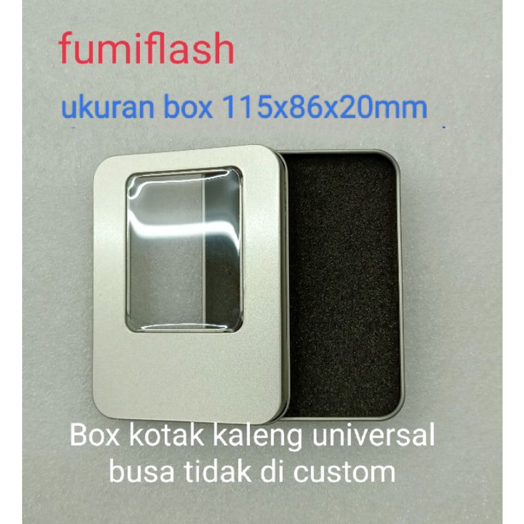 Box kotak kaleng besar universal jendela mika busa tanpa custom