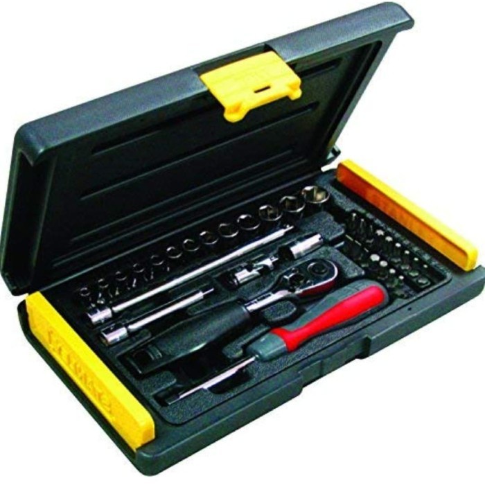 Stanley 35 Pcs Kunci Shock Set 1/4 Inch Drive Socket Set