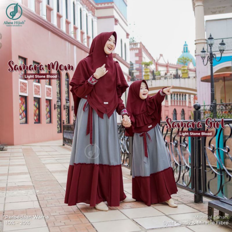 SARIMBIT KELUARGA - SAMARA LIGHT STONE BLOOD BY ALWA HIJAB - ALWA HIJAB - SARIMBIT