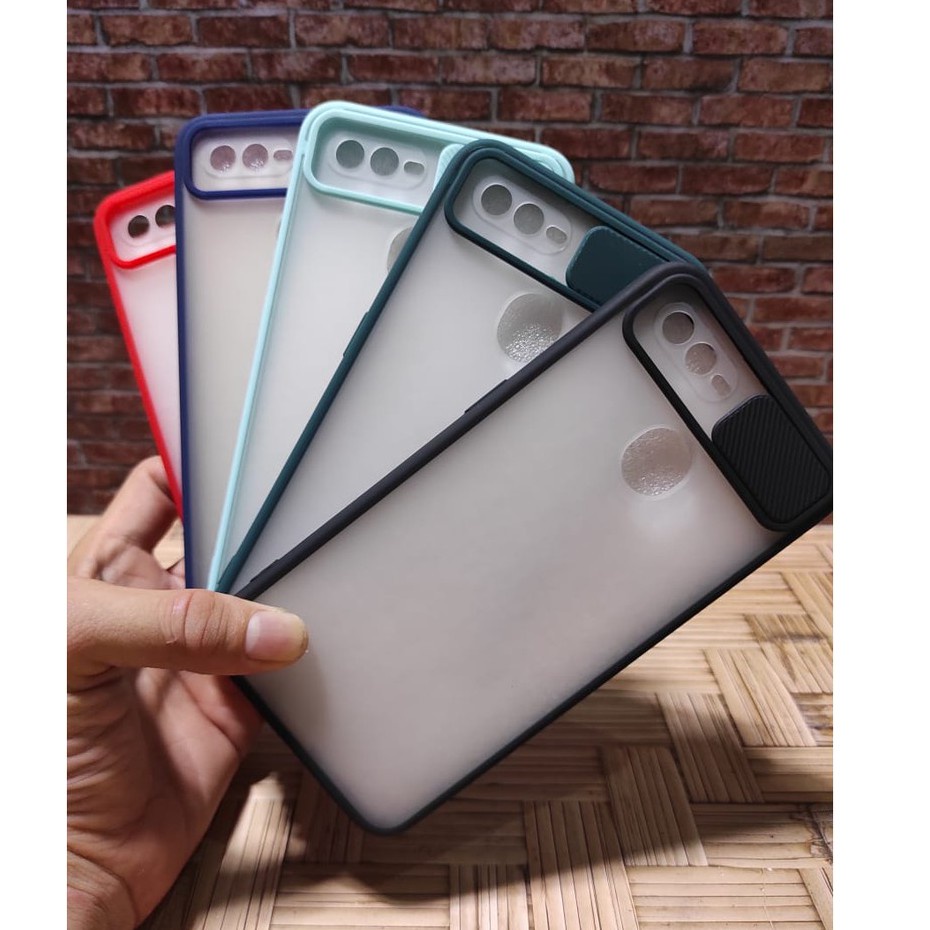 Chuubut Oppo A12 Case Softcase Slide Camera Protection Case Casing Oppo A12