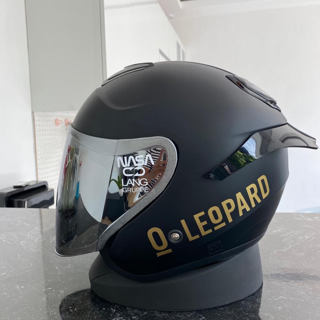 Helm DYR KYOTO Motif - LE0 Hitam Doff