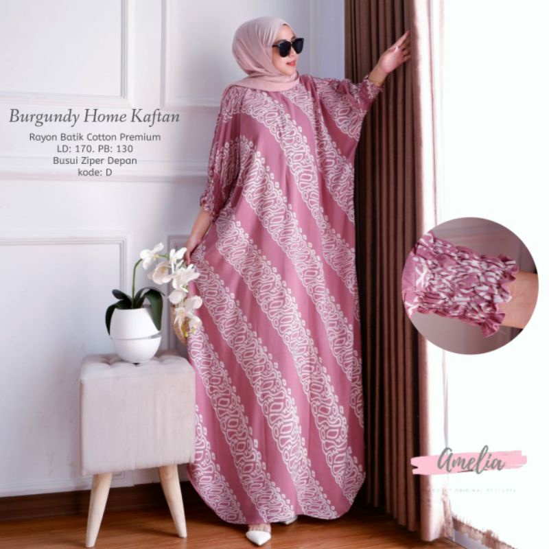 burgundy home kaftan