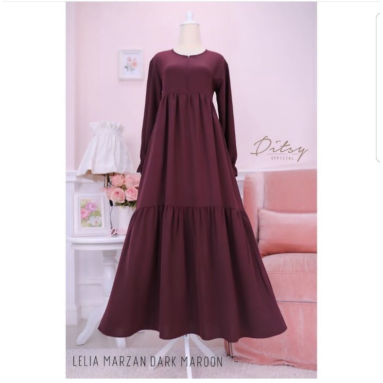 Lelia Marzan DARKMAROON size L ditsy