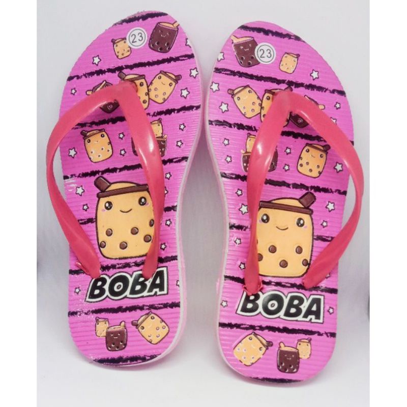 [Size 26-35] SANDAL BOBA SANDAL JEPIT ANAK PEREMPUAN 1-8 TAHUN MOTIF BOBA VIRAL / SANCU SANDAL LUCU ANAK CEWEK