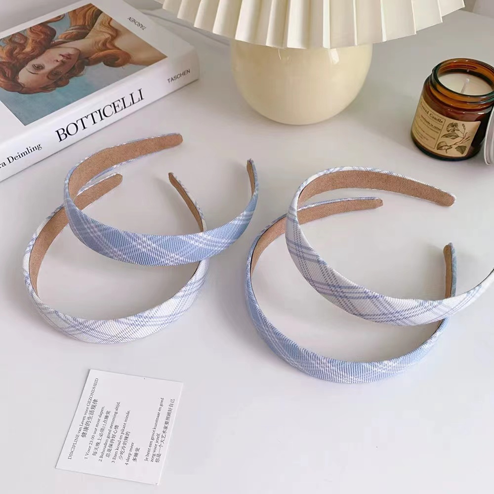 Scrunchie Rambut Biru Wanita Retro Vintage Style Aksesoris Fashion