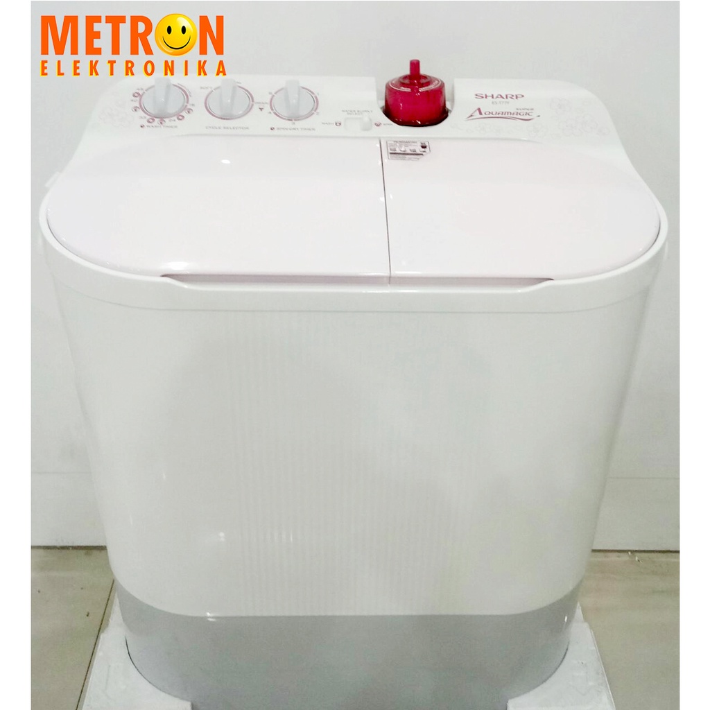 SHARP ES T 77 FPP / PINK AQUAMAGIC MESIN CUCI SEMI AUTOMATIC 7 KG / EST77FPP