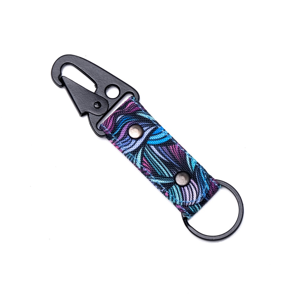 gantungan kunci carabiner kain motif - snaphook keychain - NKC223