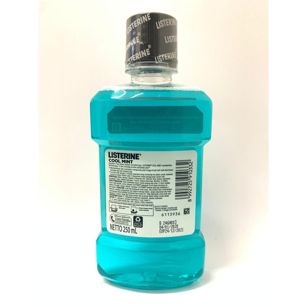 LISTERINE COOLMINT 250ML / PEMBERSIH MULUT KUMUR