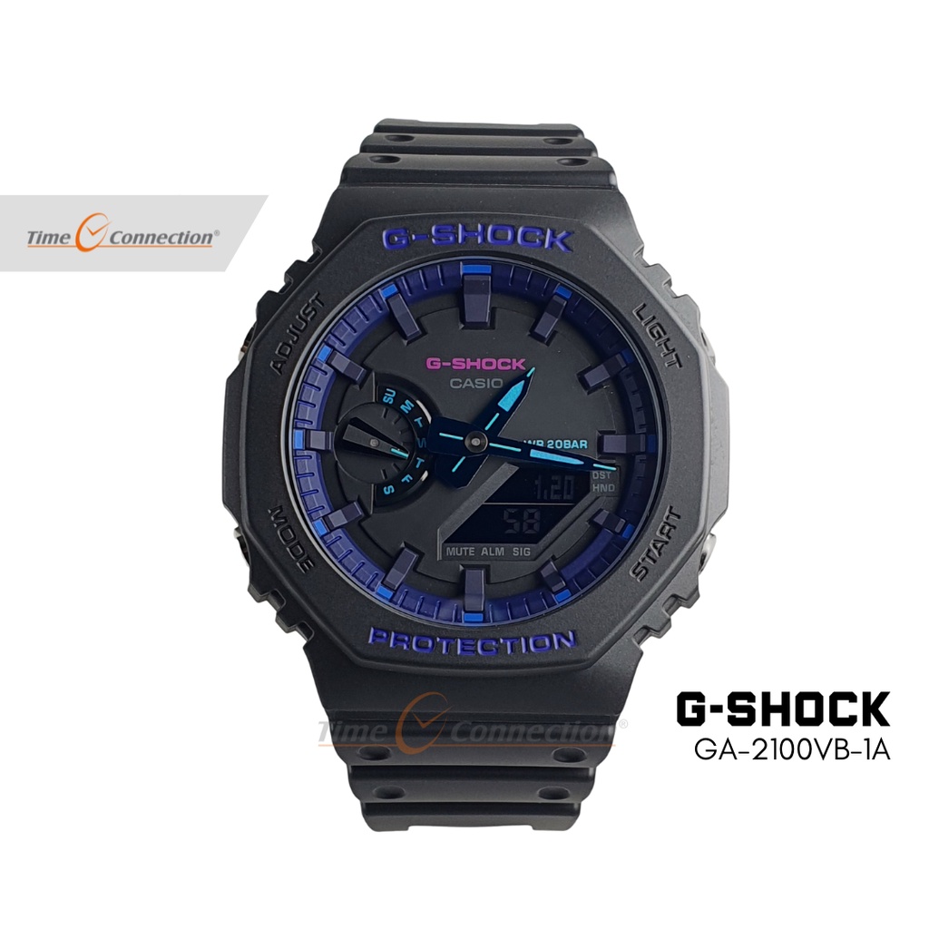 Casio G-SHOCK GA-2100VB-1A Virtual Blue Original / Jam Tangan Pria Analog Digital / Gshock GA2100 GA