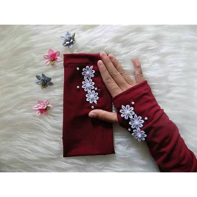 Handsock Jempol Flower Bahan Jersey /Handsock Jasmine/Handsock Wanita/Handsock Jempol Wanita