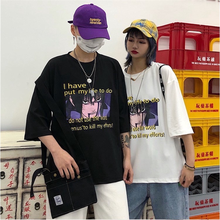 BRIGO Kaos Oversize HENIUS ANIME II Kaos Oversize Print DTF II Kaos Jumbo Size Pria &amp; Wanita