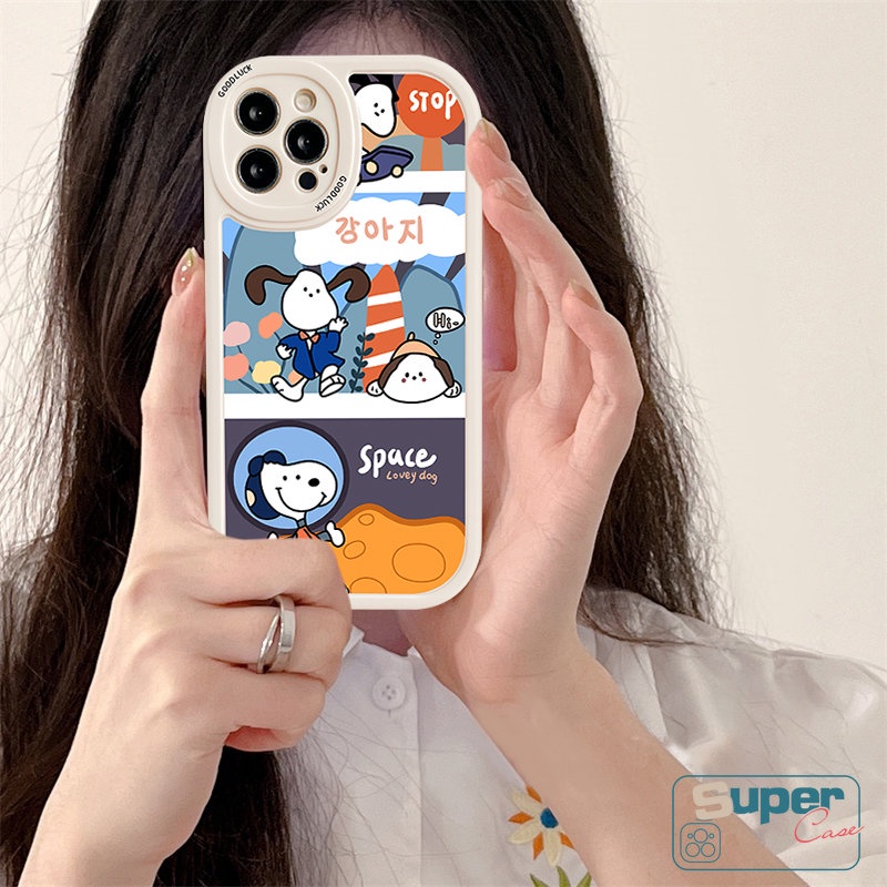 Untuk VIVO Y36 Y35 Y15s Y16 Y02 Y20 Y11 Y22 V25 E Y21S Y12i Y21 Y12 Y33S Y51A Y15 Y01 Y31 Y1S Y17 Y20S G Y91 Y91C Y30 Y21A Y33T Y20i Y15A Y51 Y50 Y53s Kartun Snoopy Soft TPU Case