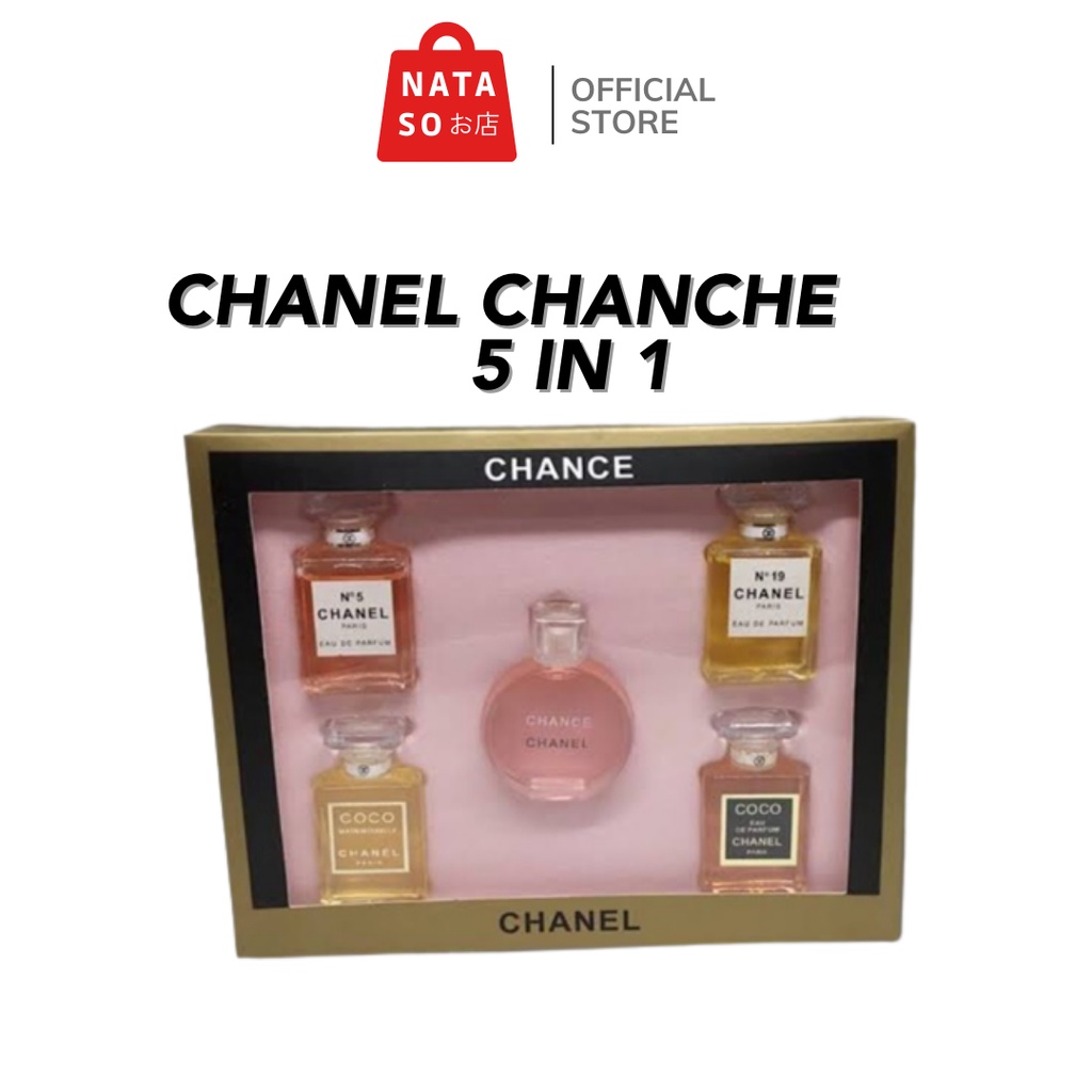 Parfum Chanel Chance Set - Gift Mini Parfum isi 5 in 1 Original Singapore unisex 5ml
