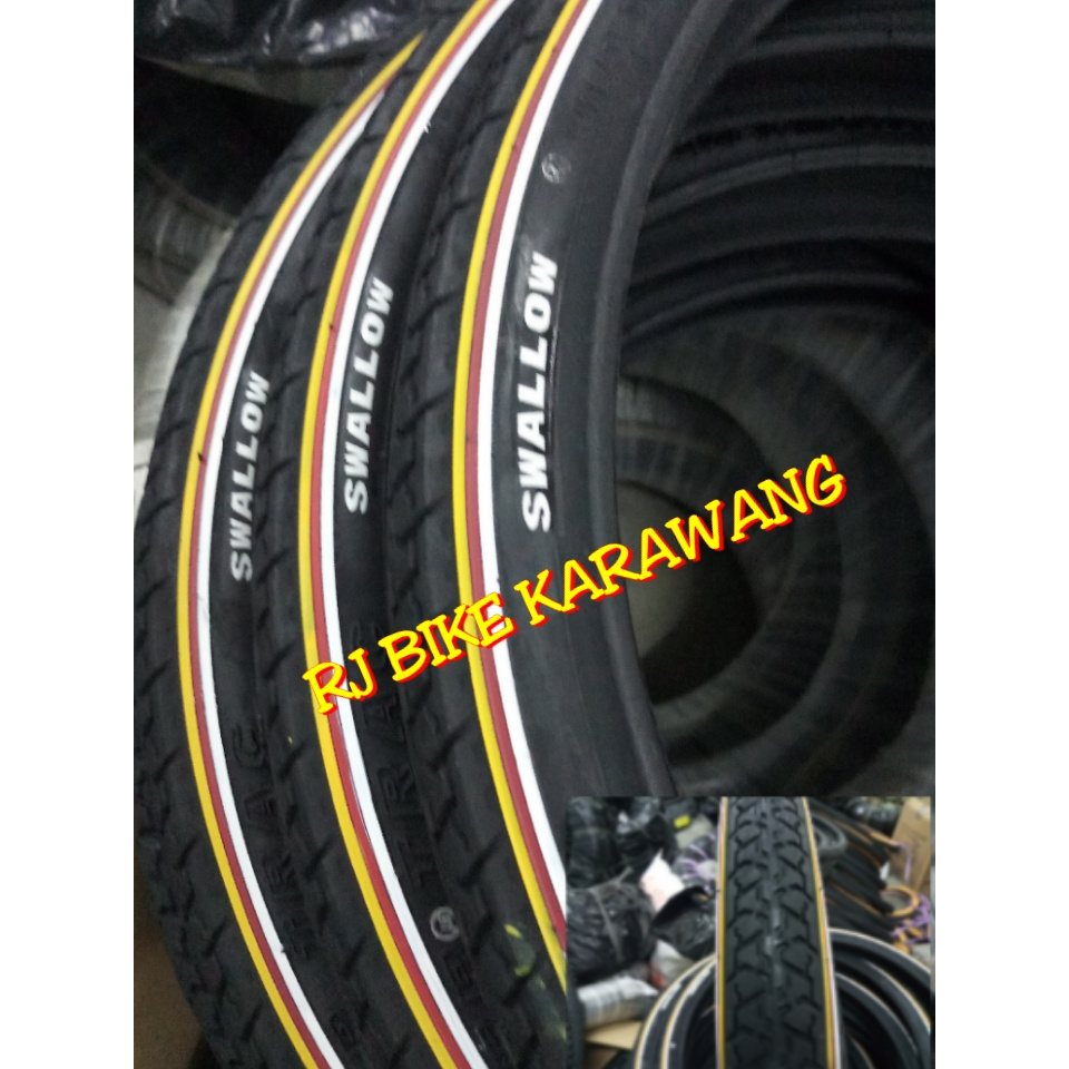 Ban Luar Swallow 20 X 1.75 Hitam List Warna