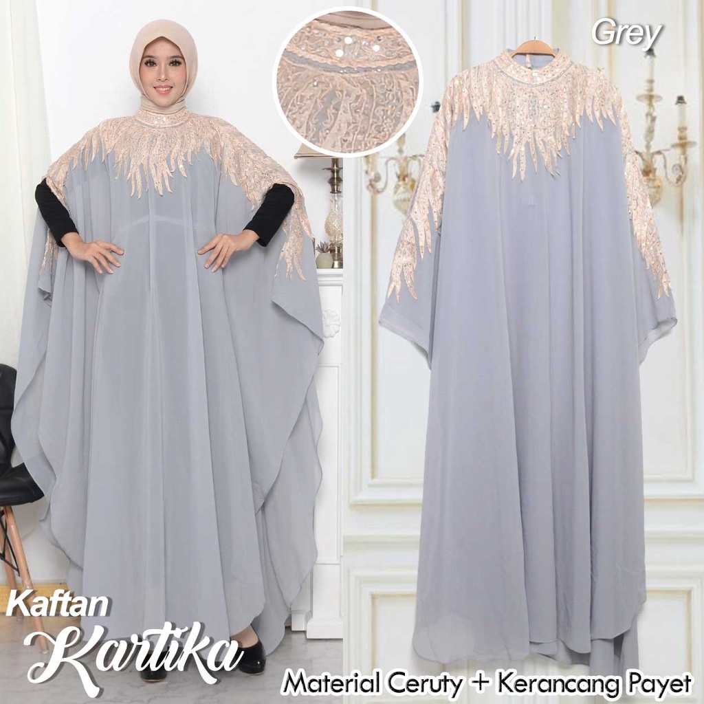 Funie Kaftan Kartika Ceruty Babydoll Kerancang Payet / Jumbo / CODgo