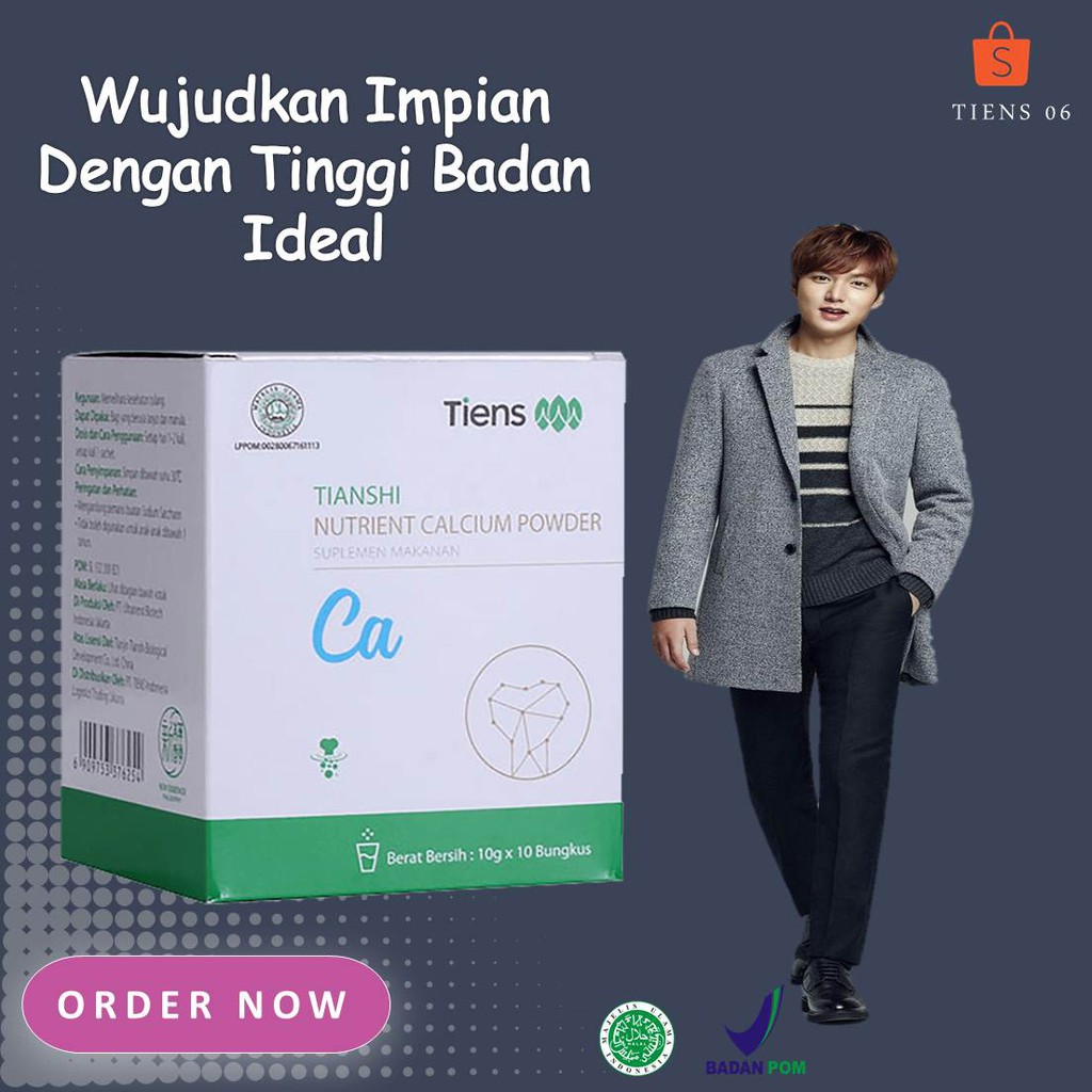 

SUSU PENINGGI KALSIUM TIENS UNTUK PATAH TULANG SUSU IBU HAMIL SUSU OSTEOPOROSIS ( PER SACHET )