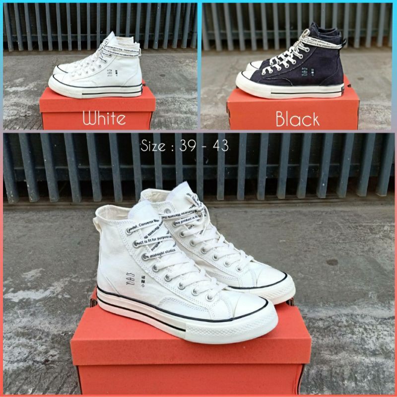 Sepatu Converse All Star Chuck Taylor 70s X Midnight Studios High Black White Premium BNIB TERBARU