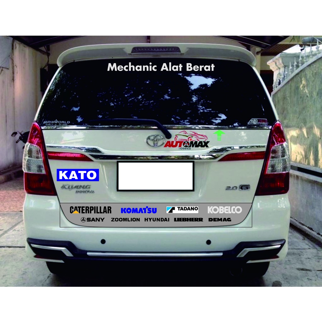 stiker custom mechanic alat berat mobil