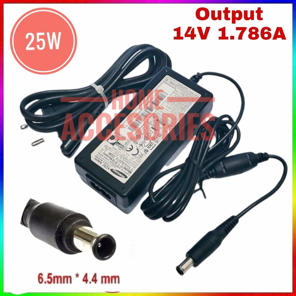 Original Adaptor Monitor samsung 14v 1.786a 25Watt A2514_DSM Compatible A1514 DSM A2514 DVD A2514 DD