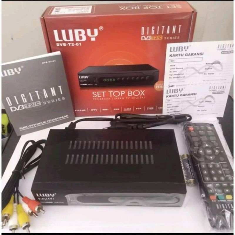 Set Top Box Tv Digital Luby DVB T2-01 / Receiver Siaran Digital/STB Tv Tabung SNI Bisa Youtube tiktok STB Murah