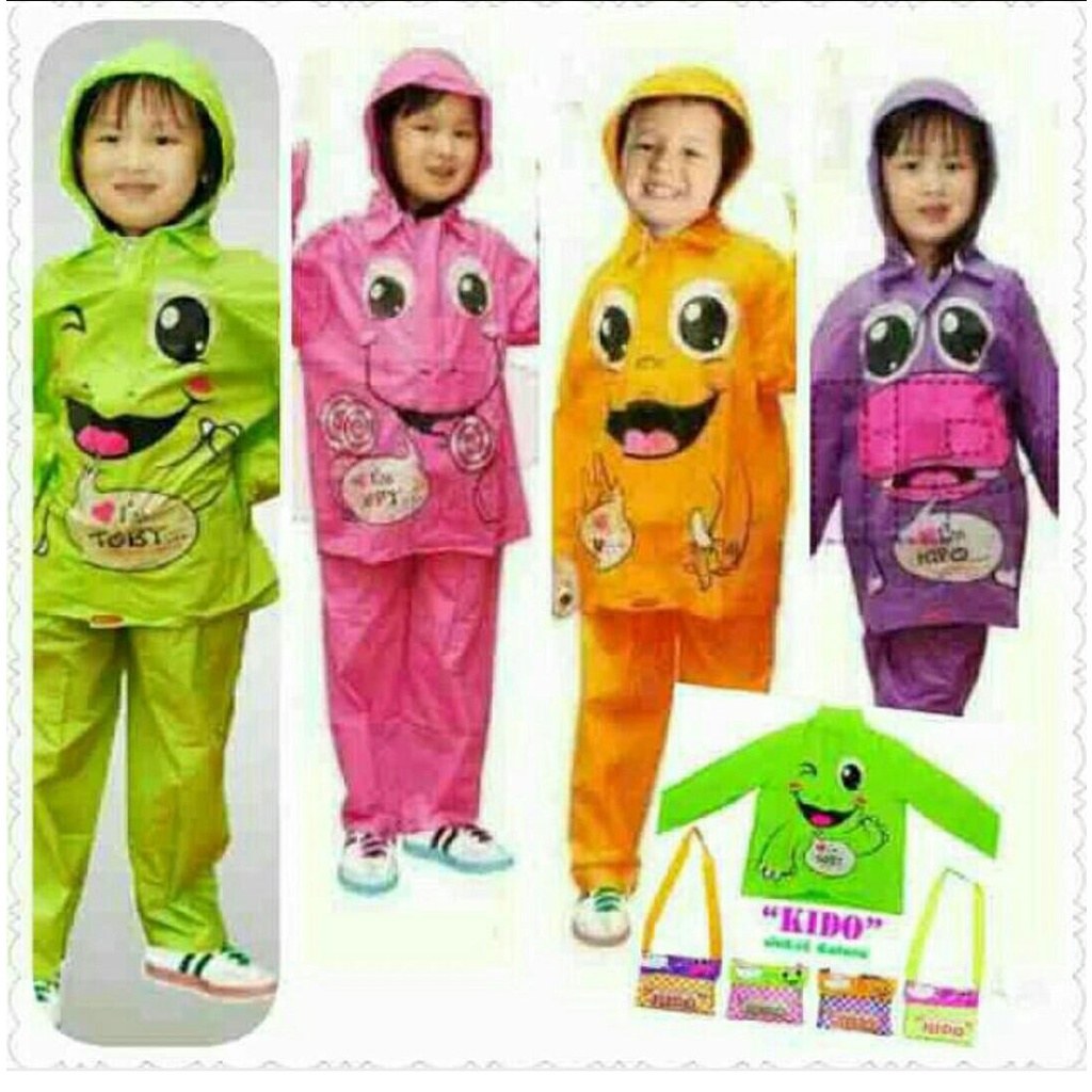 JAS HUJAN ANAK KIDDO / baju hujan / jas hujan motif anak lucu Kido termurah