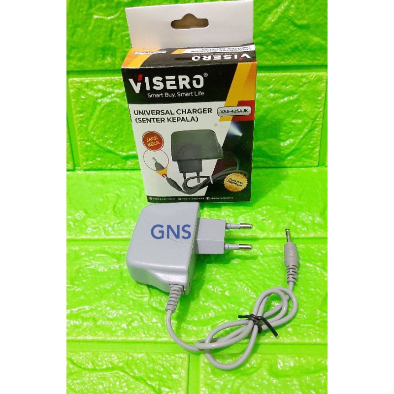 Visero Universal Charger Senter Kepala Jack Kecil