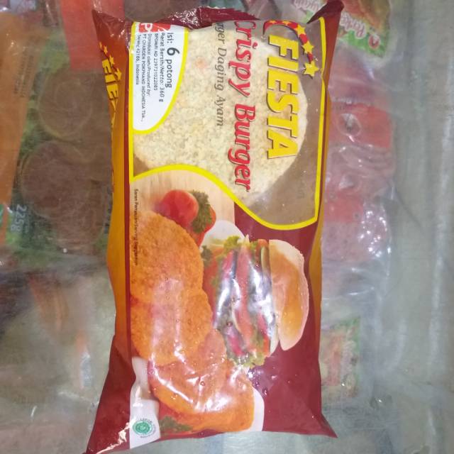 

FIESTA crispy burger ayam isi 6pcs 360gr